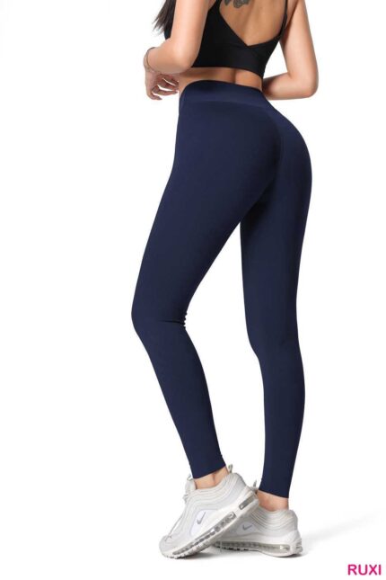 Navy Blue Yoga Pants-Comfortable Stylish Fitness Wear ra0158