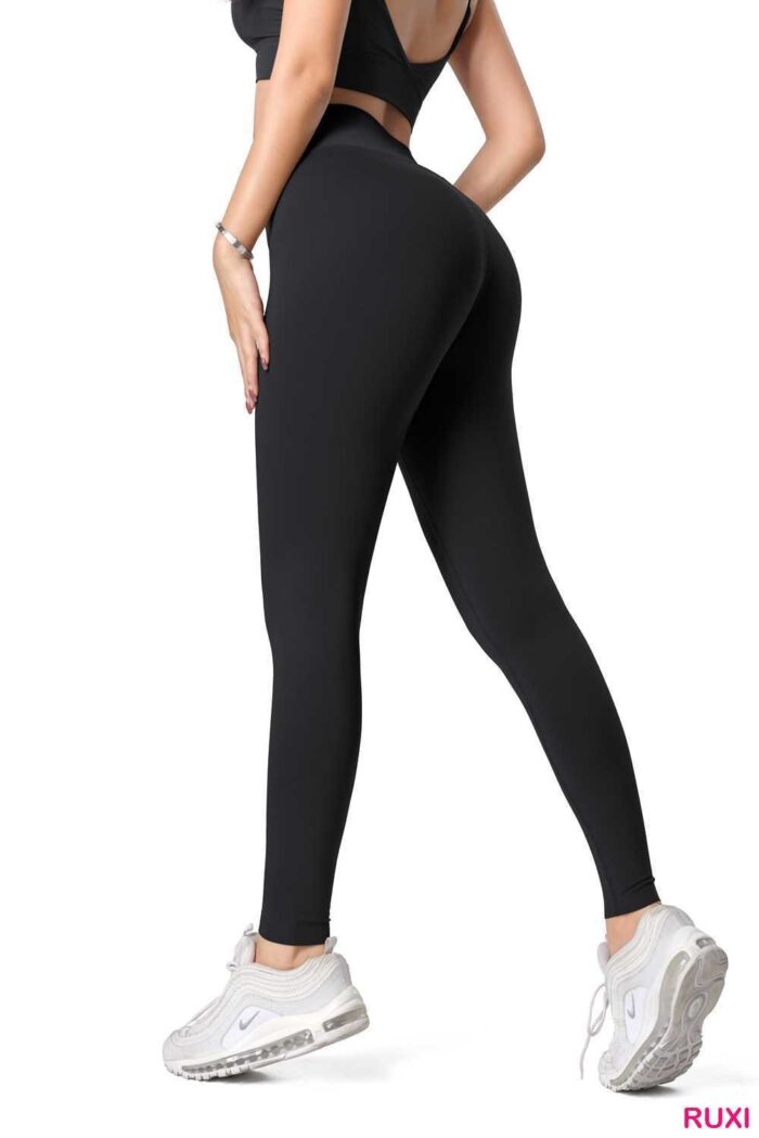 White Yoga Leggings-Seamless High Waist Stretchy Ruxi ra0171