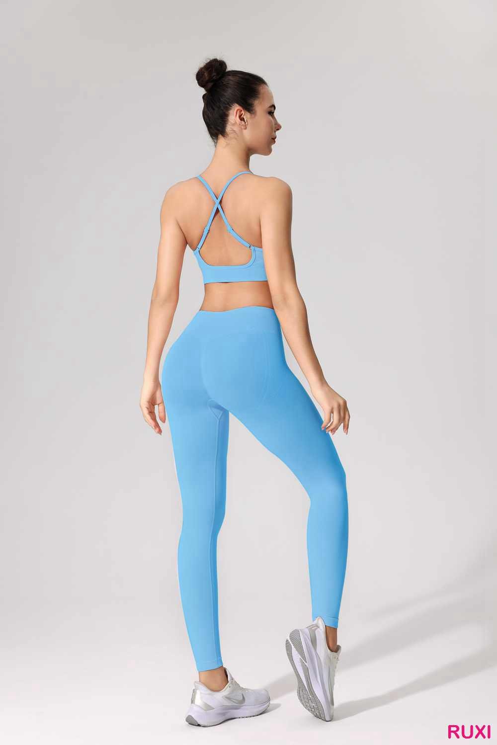 Yellow High-Waist Workout Leggings for Women Ruxi ra0575